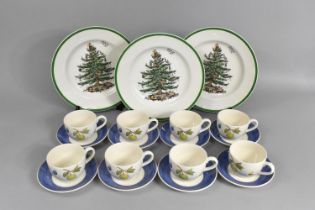 A Wedgwood 'Sarah's Garden' Tea Set to comprise Eight Cups and Eight Saucers Together with Three