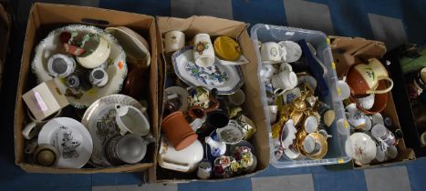 Four Boxes of Various Ceramics to Comprise Teawares, Ornaments, Plates, Cups etc (Some Pieces with