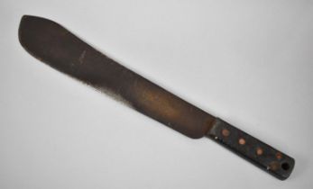 A WWII Period Machete, Blade Stamped JJL 1944 and with War Department Crows Foot Mark
