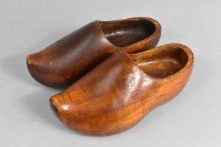 A Pair of Hand Carved Wooden Dutch Clogs