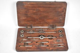 An Early 20th Century Mahogany Cased Tap and Die Set