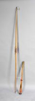 A Bickerstaffe English Longbow Numbered R102105, 40lb Draw, Complete with Ten Brass Tipped Arrows