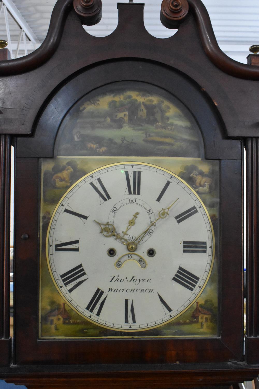 A 19th Century Inlaid Mahogany Long Case Clock with Painted Dial Inscribed for Thomas Joyce of - Image 2 of 3