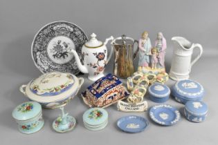 A Collection of Various Ceramics to Comprise Wedgwood Jasperware, Masons Ironstone China Display