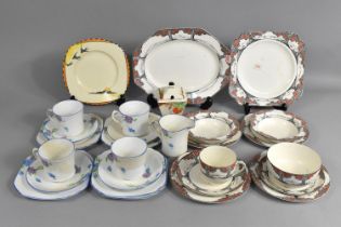 A Collection of Art Deco Teawares to Comprise Part Set of Crown Ducal 'Orange Tree' Pattern,