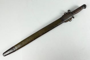 An American M917 Bayonet Dated 1907 with Leather Scabbard Stamped Jewell 1917