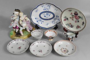A Collection of Various 18th and 19th Century Ceramics to Comprise a Meissen Style Porcelain