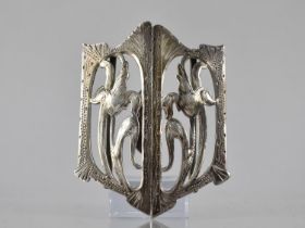 An Early 20th Century Silver Pieced Belt Buckle, Irises, Engraved Decoration, Birmingham 1910 with