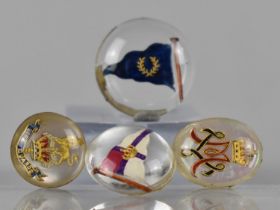 A Collection of Four Finely Painted Essex Crystals on the Maritime Theme, to include Two Burgees,