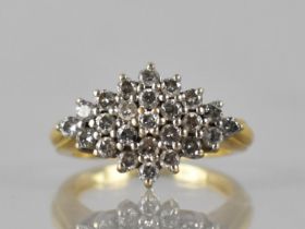 A 18ct Gold and Diamond Cluster Ring, 25 Round Cut Diamonds Each Approx 1.8mm Diameter, Prong Set in