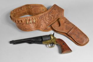 A Replica BKA 218 Colt 1860 Revolver Together with a Leather Holster and Gun Belt