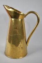 A Mid 20th Century Brass Ewer, 34.5cms High