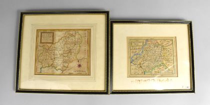 Two Hand Coloured Maps of Carmarthenshire and Montgomeryshire