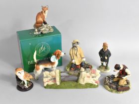 WITHDRAWN> A Collection of Various Resin Figures to Comprise Two Coalport 'The Country Set' Figures,