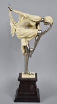 A Reproduction Resin Art Deco Figure of Dancer, 40cms High