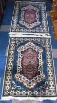 A Pair of Patterned Shirvana Rugs, Each 177x122cms