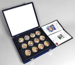 A Boxed Set of 24 Photographic Coins Celebrating the Queen's 90th Birthday, with Certificates