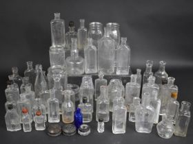 A Large Collection of Various Vintage Glass Bottles
