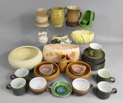 A Collection of Various Studio and other Pottery to Comprise Jersey Pottery Sleeping Mexican Posey