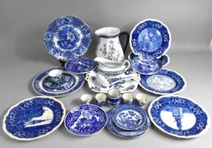 A Collection of Various Blue and White China to Comprise Plates, Jug, Dishes etc