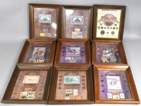 A Collection of Nine Framed American Coin and Stamp Sets to Comprise The American Indian, The