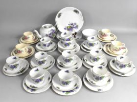 A Collection of Various Tea Sets to Comprise Large Victoria China Service, Floral Decorated,