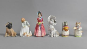 Two Beatrix Potter Figures, Royal Albert Mrs Ribby and Beswick Goody Tiptoes Together with a "