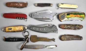 A Collection of Various Modern Pocket Knives, Multitool Knives Etc