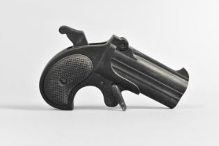 A Vintage Metal Reproduction of Derringer Style Double Barrel Pistol, with Working Action
