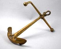 A Brass Model of a Ships Kedge Anchor, 19cms Long