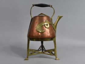 An Arts and Crafts Copper and Brass Spirit Kettle, No Burner