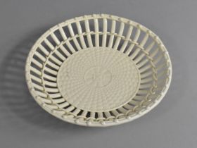 A Creamware Basket Dish, 22cm Diameter