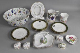 A Collection of Various Ceramics to Comprise Royal Albert Silver Bird Dish with Handle, Lidded Pots,