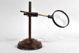 A Reproduction Desktop Adjustable Magnifying Glass on Stand