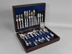 A Canteen of Osborne Silver Plated Kings Pattern Cutlery