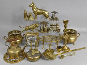 A Collection of Various Brass to Comprise Ornaments, Planters etc