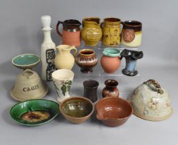 A Collection of Various Studio Pottery to Comprise Jugs, Covers, Bowls, Green Glazed Dish etc