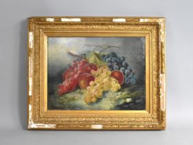 A Gilt Framed Oil on Canvas, Fruit, Signed K Lamb 1905, 39x29cms AF