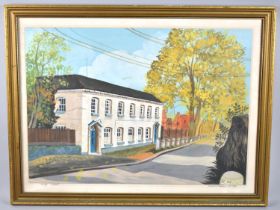 A Framed Acrylic and Watercolour Painting of Nuway Coalport by Michael Collins, October 1982, 59 x