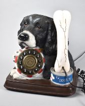 A Modern Novelty Push Button Telephone on a Dog Theme