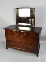 A Stag Mahogany Dressing Chest of Four Short and Two Long Drawers, 107cms Wide