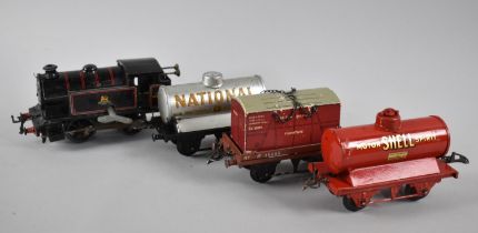 A Hornby O Gauge British Rail Tank Locomotive Working Order with Key together with Shell Tanker,