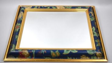 A Modern Cushion Framed Rectangular Wall Mirror, 54x44cms Overall