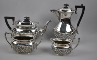 A Late 19th/Early 20th Century Silver Plated Four Piece Tea Service