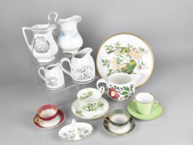 A Collection of Various Ceramics to Comprise Spode Garden Birds Plate, Royal Albert Jug, Adams