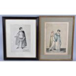 A Gilt Framed 19th Century Coloured Engraving, Fair Traders Going to Change, Published 1810 Together