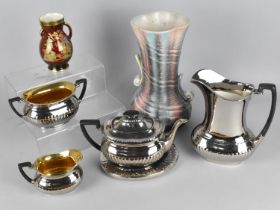 A Collection of Various Ceramics to Comprise Silver Lustre Devon Ware Fielding's Four Piece Tea