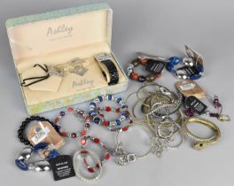 A Collection of Costume Jewellery to Comprise Bangles, Cased Suite by Ashley etc