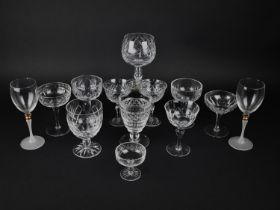 A Collection of Various Cut Glass Coupes, Masonic Goblet, 19th/20th Century Drinking Glass etc