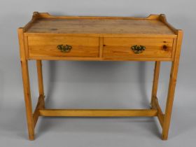 A Mid 20th Century Pine Two Drawer Side Table by Hamlet of Bristol, 97cms Wide